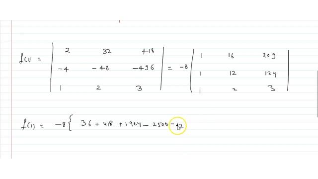 if `f(x)=|[x-3,2x^2-18,3x^3-81],[x-5,2x^2-50,4x^3-500],[1,2,3]|` then `f(1)f(3)+f(3)f(5)+f(5)f смотреть онлайн