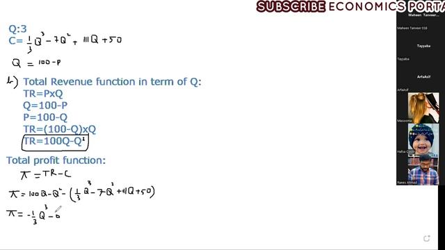 Find maximum profit level while given total cost and total demand function || Ex#9.4 (Alfa C Chiang смотреть онлайн