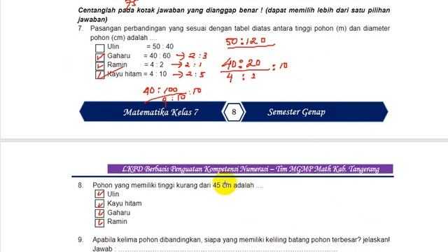3. Pembahasan LKPD (LKS) Matematika Kelas 7 Genap Hal 12-13| Uji Kompetensi| SMP Kabupaten Tangeran смотреть онлайн