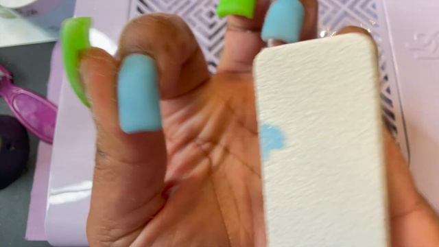 💙💚 Blue Green Spring Acrylic Nail Tutorial💙💚 NON Dominant Hand Application смотреть онлайн