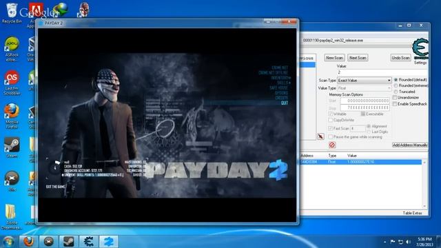 PAYDAY 2 Beta Hacks with Cheat Engine смотреть онлайн