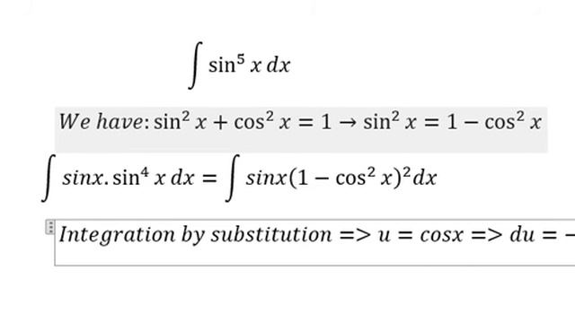 Calculus Help: Integral sin ^5 x dx or integral sine x powered 5 dx смотреть онлайн