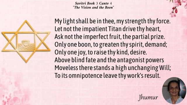 Savitri Reading by Jhumur Bhattacharya - Book 03 - Canto 04 смотреть онлайн