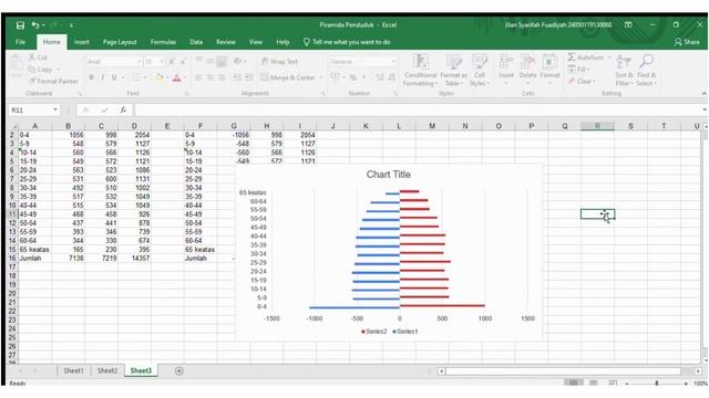Tutorial Membuat Piramida Penduduk Menggunakan Microsoft Excel смотреть онлайн