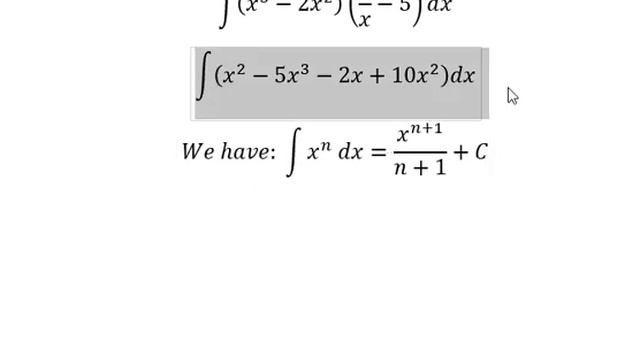 Calculus Help: Integral - Basic - ∫ (x^3-2x^2 )(1/x-5) dx - Techniques смотреть онлайн
