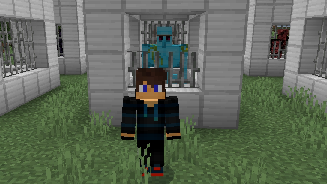 я посодил этова голема за решетку 4 серия в майнкрафт