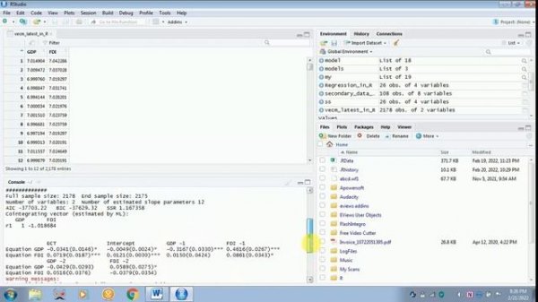 HOW TO DO VECTOR ERROR CORRECTION MODEL (VECM) MODEL IN R SOFTWARE