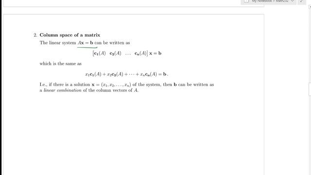 SFU MATH 232 3.5 The Geometry of Linear Systems смотреть онлайн