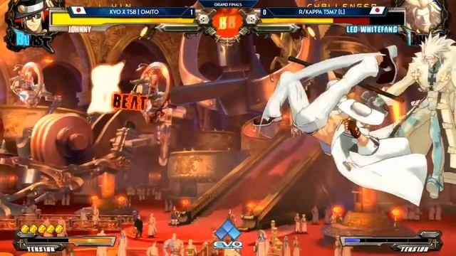EVO 2017 GGXRD REV2 TOP 8 GRAND FINALS (KVO X TSB OMITO) vs (R/KAPPA T5M7 (L)) смотреть онлайн