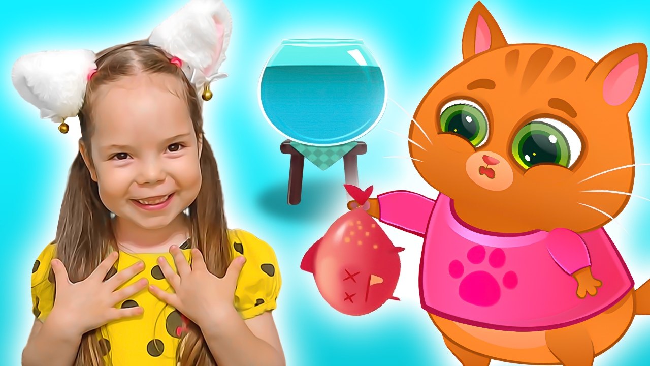 Настя и котик Bubbu в мультике для детей | Бубу лечит рыбку и другие приключения смотреть онлайн