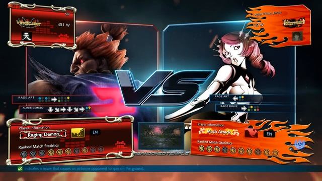 Tekken 7 Rank Match Prime (Alisa) vs Sin (Akuma) смотреть онлайн