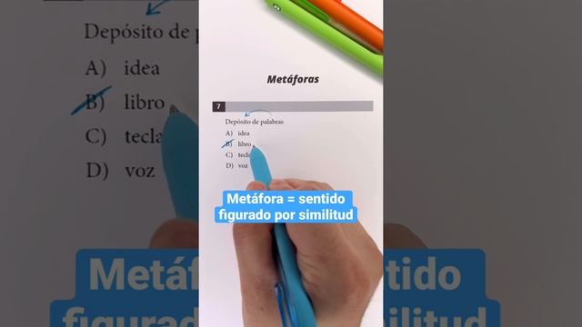 Metáfora - ejemplo tipo examen. piense II #examen #español смотреть онлайн