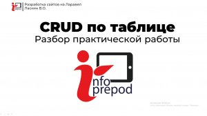 CRUD на Laravel. Подробная инструкция