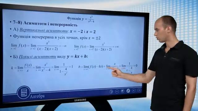 Застосування похідних до побудови графіків функцій. Алгебра 11 клас смотреть онлайн