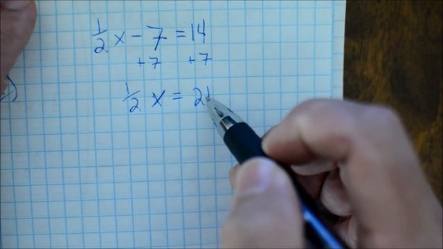 The quantity represents a real number. Find any restrictions on x. 1 2 x − 7 = 14 or 1/2 x-7=14 смотреть онлайн