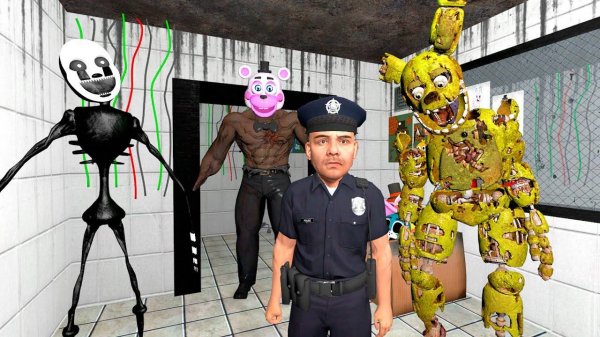 [Dimastv] АНИМАТРОНИКИ ПУГАЮТ ОХРАННИКА FNAF COOP 1 ЧАС ► Garry's_Mod
