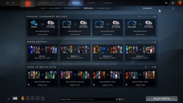 How To Watch A Specific Dota Match From A Dotabuff Game