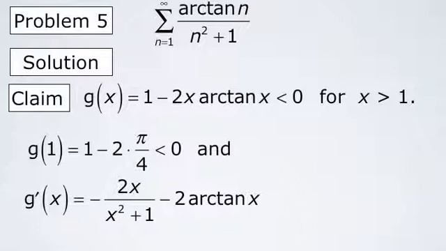 Integral Test Solved Problem 5 смотреть онлайн