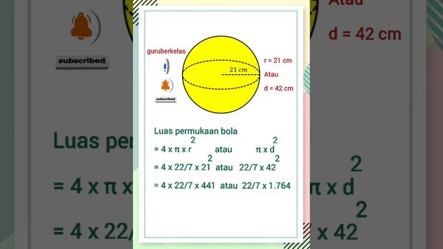 bola luas permukaan 2 rumus @guruberkelas смотреть онлайн