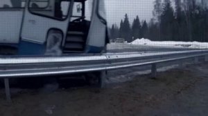 Российский отбойник краш тест дорожного барьера