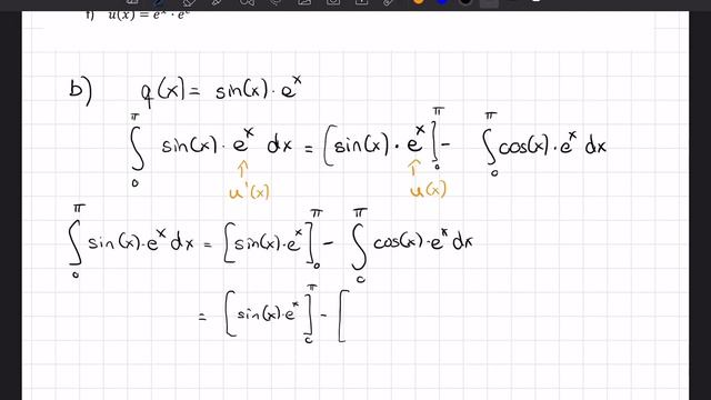 Partielle Integration von sin(x)*e^x смотреть онлайн
