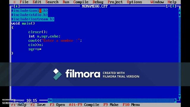 Basic C++ program in Turbo C смотреть онлайн