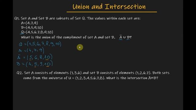 Union and intersection of sets with examples смотреть онлайн