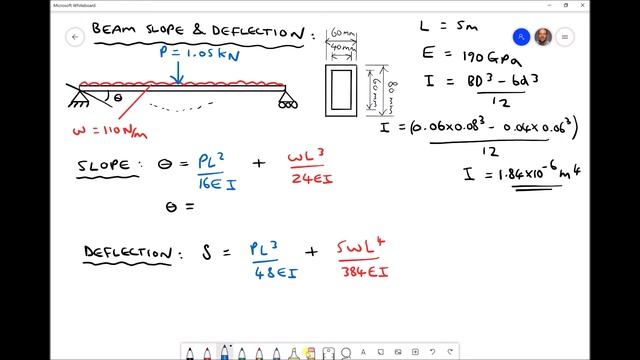 Calculating Maximum Slope and Deflection for a Simply Supported Beam смотреть онлайн