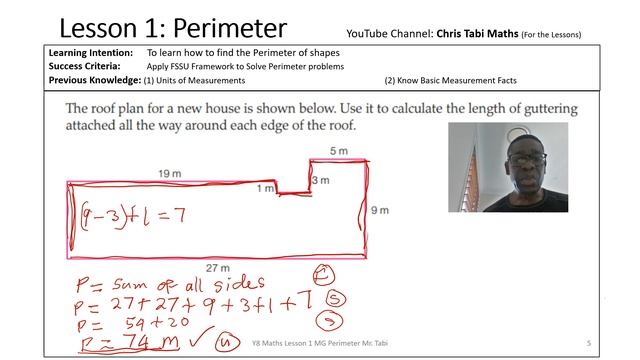 Mr Tabi 2020 Y8 T2 W1 Lesson 1 Perimeter video смотреть онлайн
