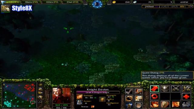 DotA 1 Dragon Knight Godlike Best Carry-DotA 6.83d Style8x смотреть онлайн