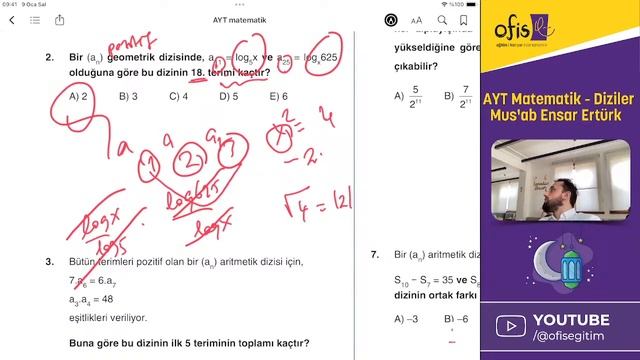 3 ADIM Soru Bankası AYT Matematik Tekrarı - Diziler смотреть онлайн