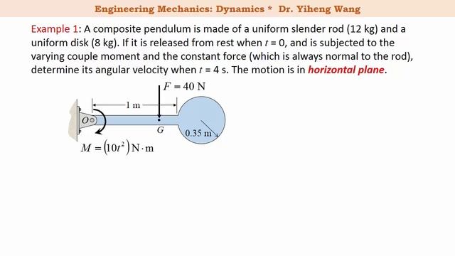 [2015] Dynamics 34: Impulse and Momentum for Rigid Body Planar Motion [with closed caption] смотреть онлайн
