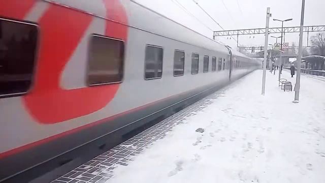 ЭЛЕКТРОВОЗ ЭП2К - 406 с поездом дальнего следования смотреть онлайн