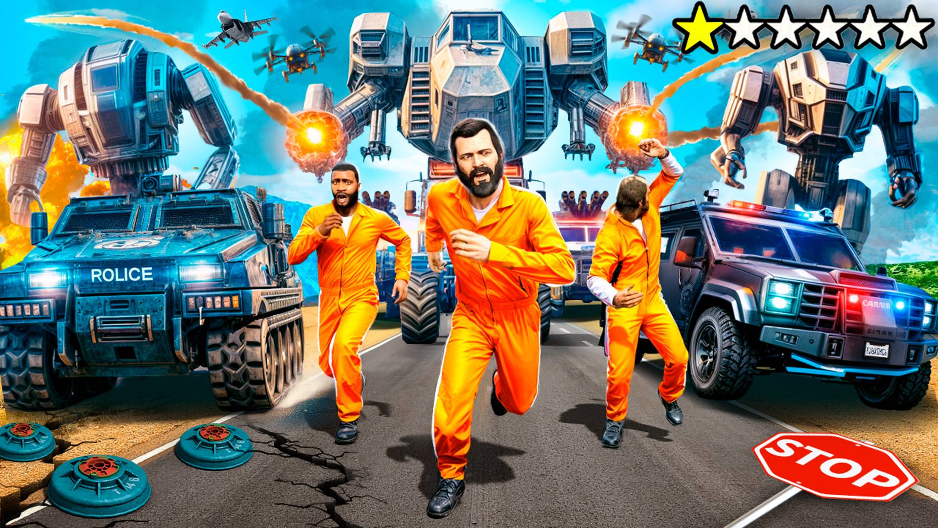 ПОЛУЧИЛ СЕКРЕТНУЮ ЗВЕЗДУ РОЗЫСКА В ГТА 5 МОДЫ! ЭКСПЕРИМЕНТ ОБЗОР МОДА GTA 5! ГТА ОНЛАЙН МОД смотреть онлайн