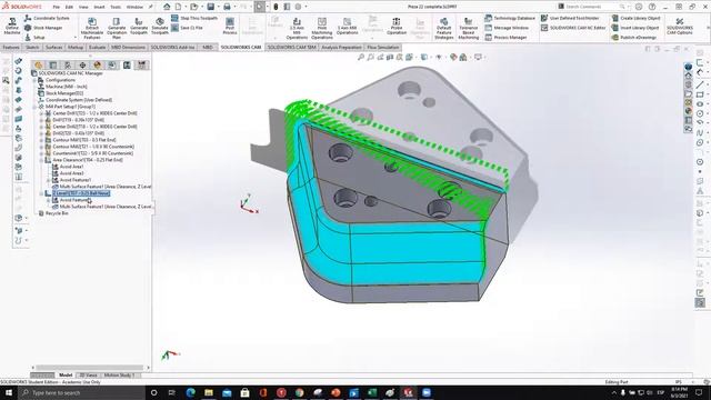 Generation of g code for work piece 2 using Solid Works CAM смотреть онлайн