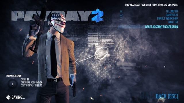 When you accidently delete all your progress in payday 2 (TW: EARRAPE) смотреть онлайн