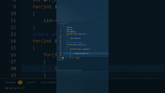 Selection Sort || C++ смотреть онлайн