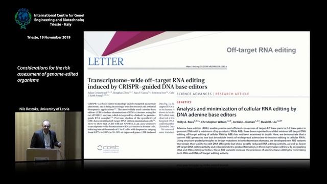 N. Rostoks - Considerations for the risk assessment of genome-edited organisms смотреть онлайн