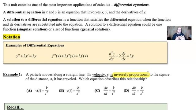 Avon High School - AP Calculus AB - Topic 7.1 - Examples 1 and 2 смотреть онлайн