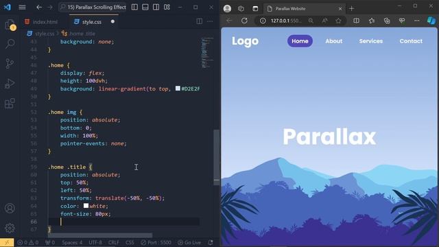 Parallax Scrolling Effect | HTML CSS & JavaScript смотреть онлайн