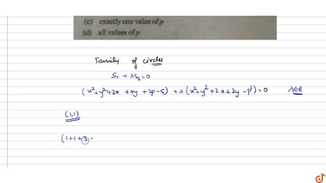 If P and Q are the points of intersection of the circles `x^2+y^2+3x+7y+2p=0` and `x^2+y^2+2x+2... смотреть онлайн