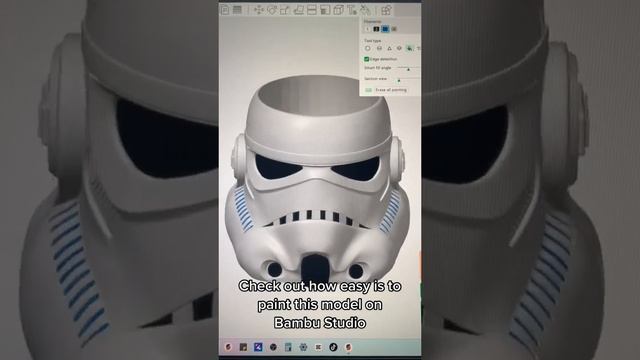 Painting my Stormtrooper helmet planter on Bambu Studio #3dprinting #bambulab #starwars #tutorial смотреть онлайн
