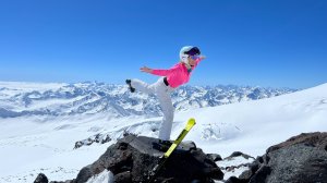 Горнолыжный курорт Эльбрус. Спуск с Гара-баши до поляны Азау. Лыжи HEAD WC Rebels E-Speed Pro