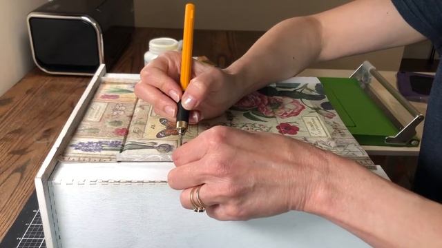 Rice Paper Decoupage on a Small Wooden Chest Relaxing Video ( No Talking ) смотреть онлайн