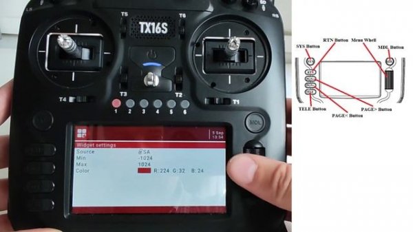 TX16S: displaying the battery level on OpenTX & EdgeTX – percentage [%] and value [voltage]