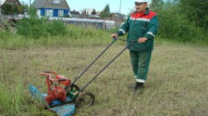 Газонокосилка из бензопилы Урал