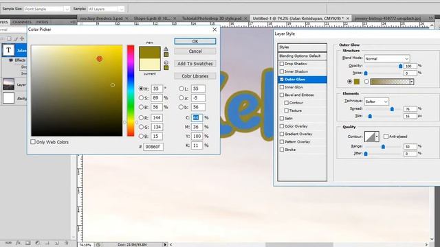 Tutorial Memahami Layer Style Pada Photoshop [Efek teks] смотреть онлайн