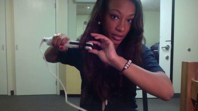 Curling Vimage Hair with Flat Iron!! смотреть онлайн