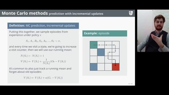 Reinforcement Learning 5: Monte Carlo methods смотреть онлайн