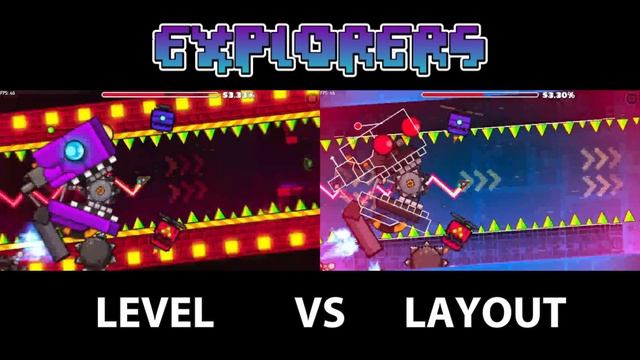 "EXPLORERS": LEVEL VS LAYOUT | Geometry Dash 2.2 | FRANCISGAMER [GD] смотреть онлайн